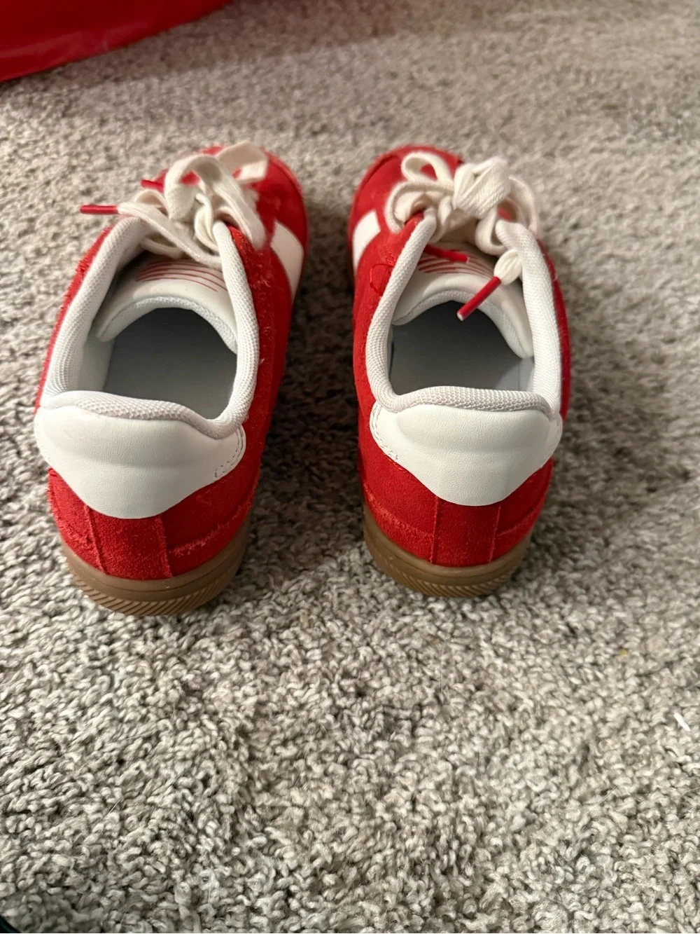 Bundle 3 for $15 Zara Kids Red Suede Sneakers with White Accents